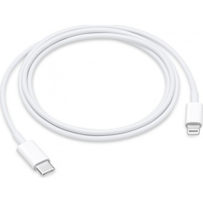 Apple Regular USB 2.0 Cable USB-C male - Lightning Λευκό 1m (MQGJ2ZM/A)