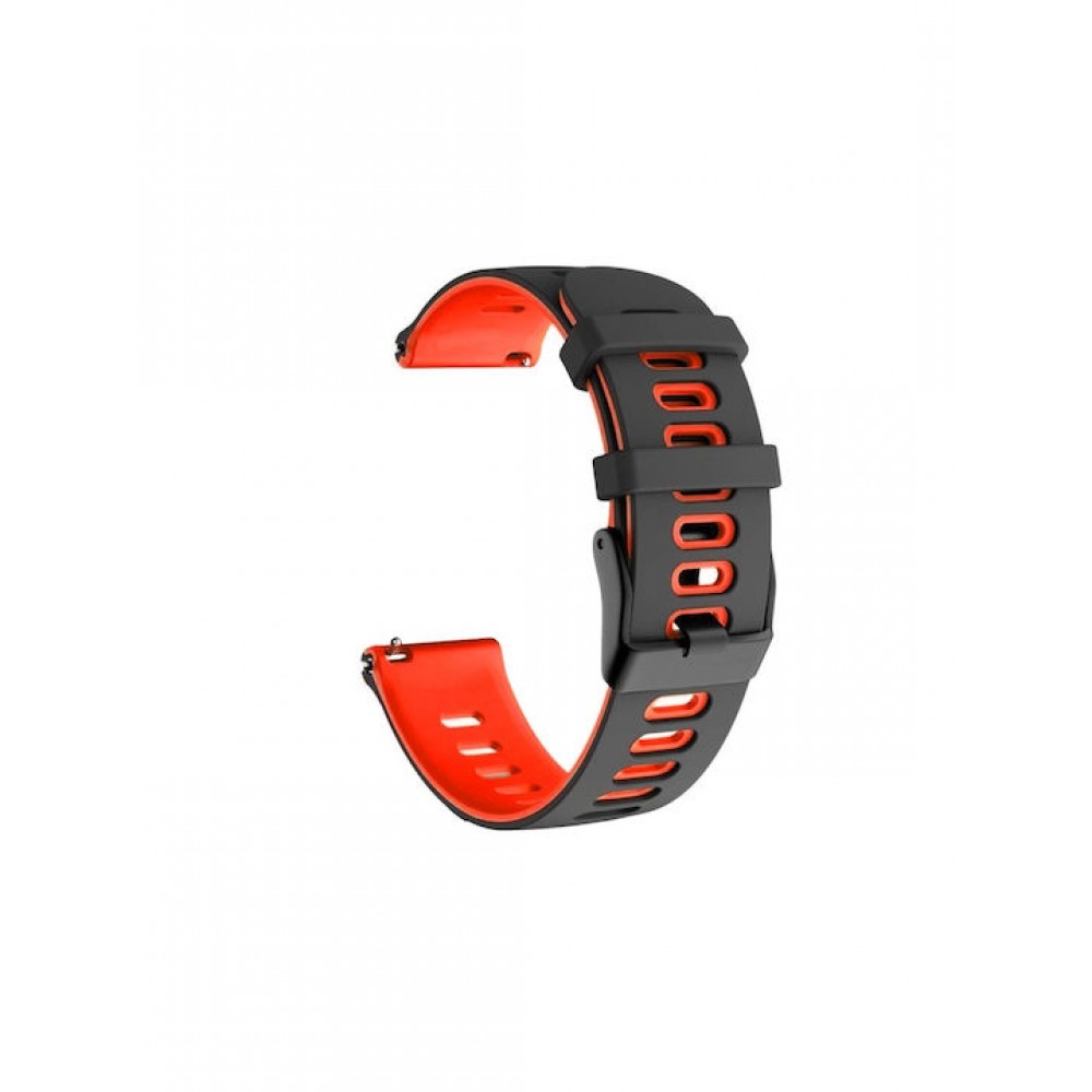 Dual Color Λουράκι Σιλικόνης Black/ Red (Xiaomi Redmi Watch 5 Active, Xiaomi Redmi Watch 5 Lite)