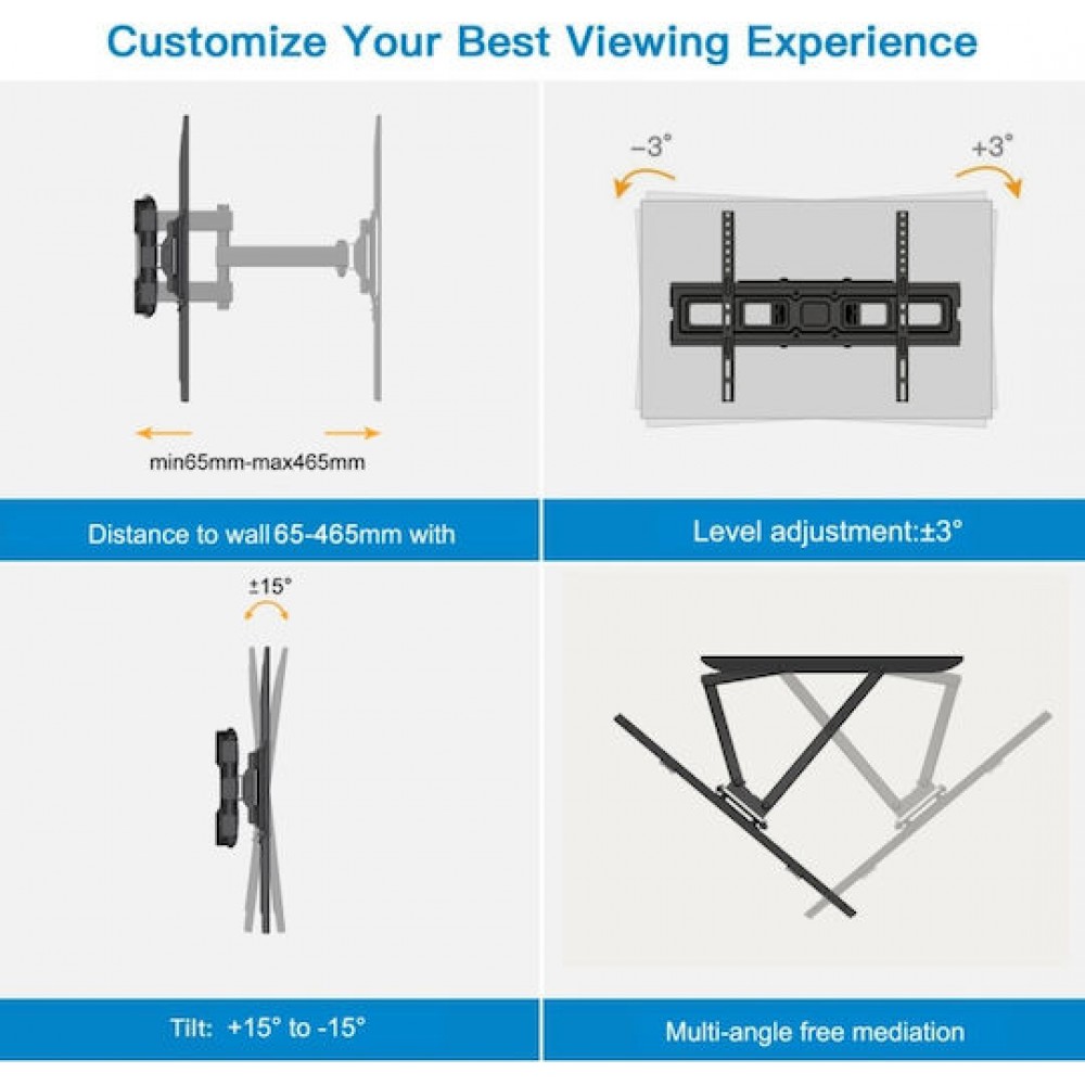 Opticum AX Titan Plus Βάση Τηλεόρασης για Οθόνες Τοίχου 32-70"