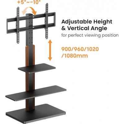 Powertech Βάση Τηλεόρασης Δαπέδου 32-75" PT-1422