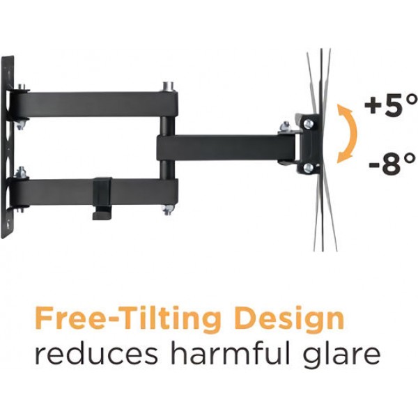 Powertech Βάση Τηλεόρασης για Οθόνες Τοίχου 23-43" PT-1129