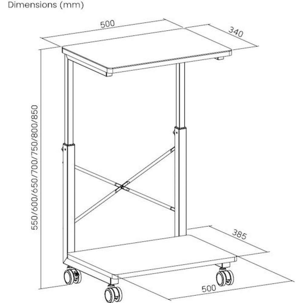 Brateck Βάση Δαπέδου Υπολογιστή CPB28-01