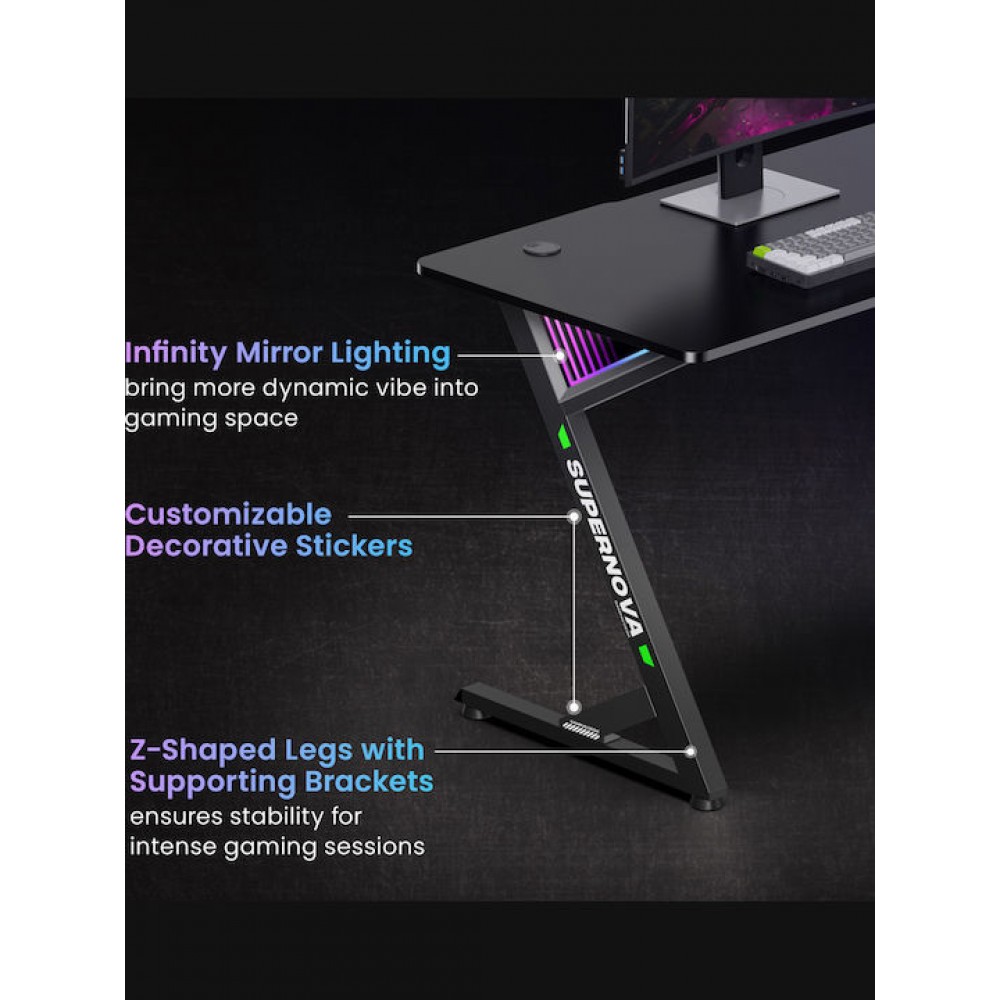 Brateck Gaming Γραφείο GMD14-1 Black