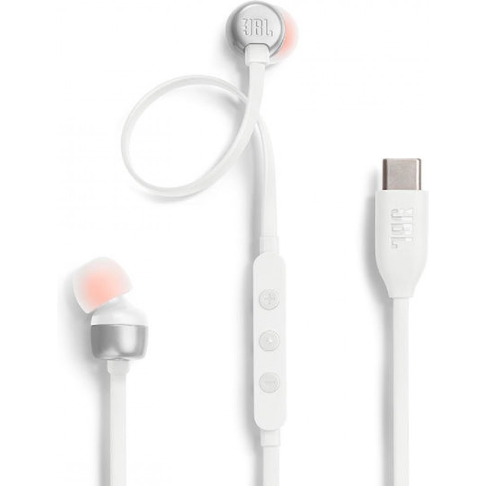 JBL T310C In-ear Handsfree με Βύσμα Type-C Λευκό
