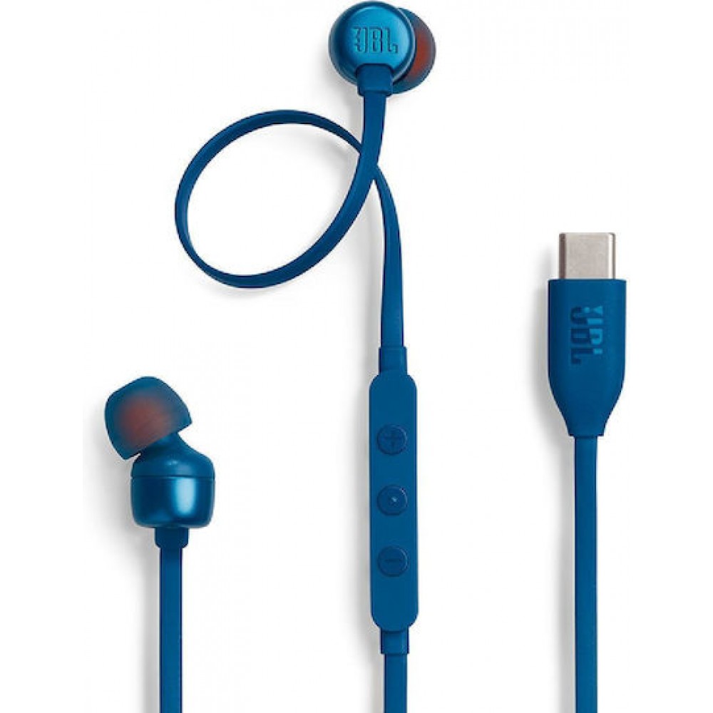 JBL T310C In-ear Handsfree με Βύσμα Type-C Μπλέ