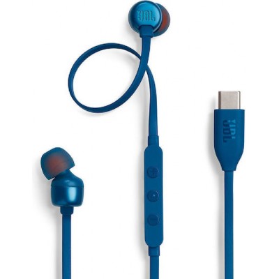 JBL T310C In-ear Handsfree με Βύσμα Type-C Μπλέ