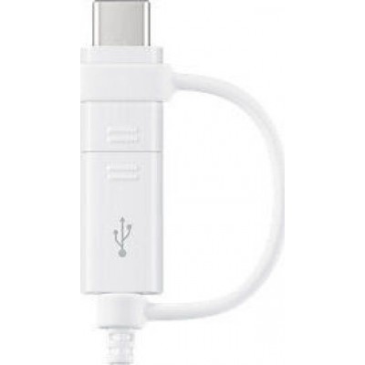 Samsung Regular USB 2.0 Cable Micro USB/ USB-C Female - USB-A male Λευκό 1.5m (EP-DG930DWE) Retail