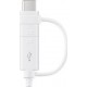 Samsung Regular USB 2.0 Cable Micro USB/ USB-C Female - USB-A male Λευκό 1.5m (EP-DG930DWE) Retail