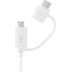 Samsung Regular USB 2.0 Cable Micro USB/ USB-C Female - USB-A male Λευκό 1.5m (EP-DG930DWE) Retail