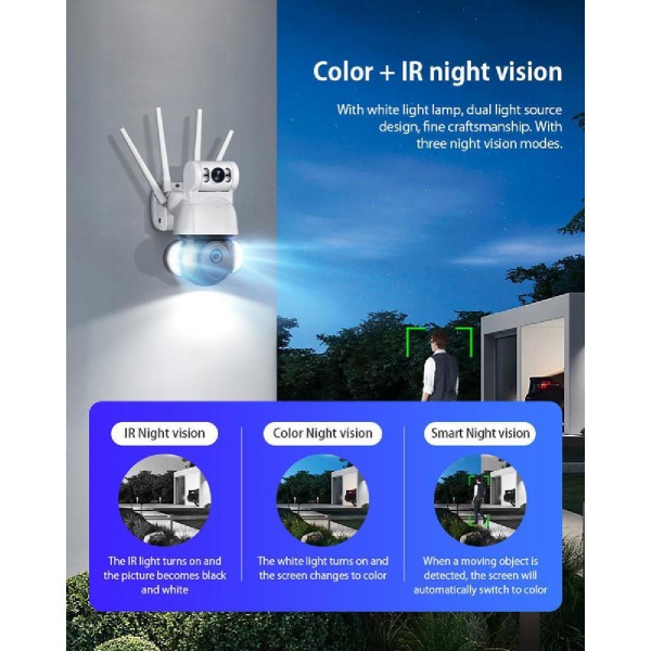 Sectec ST-428-4M-DL IP Camera White