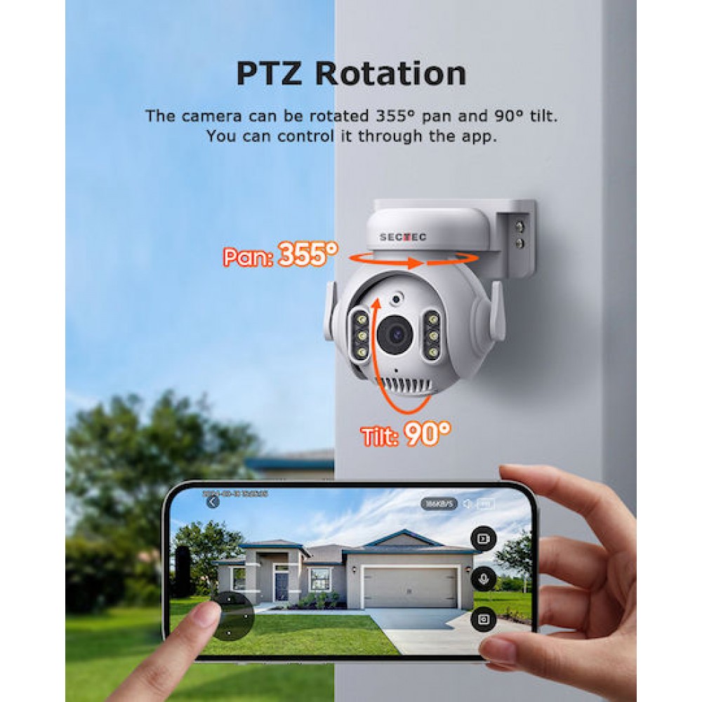 Sectec ST-515C-3M-TY IP Camera Without Panel White 