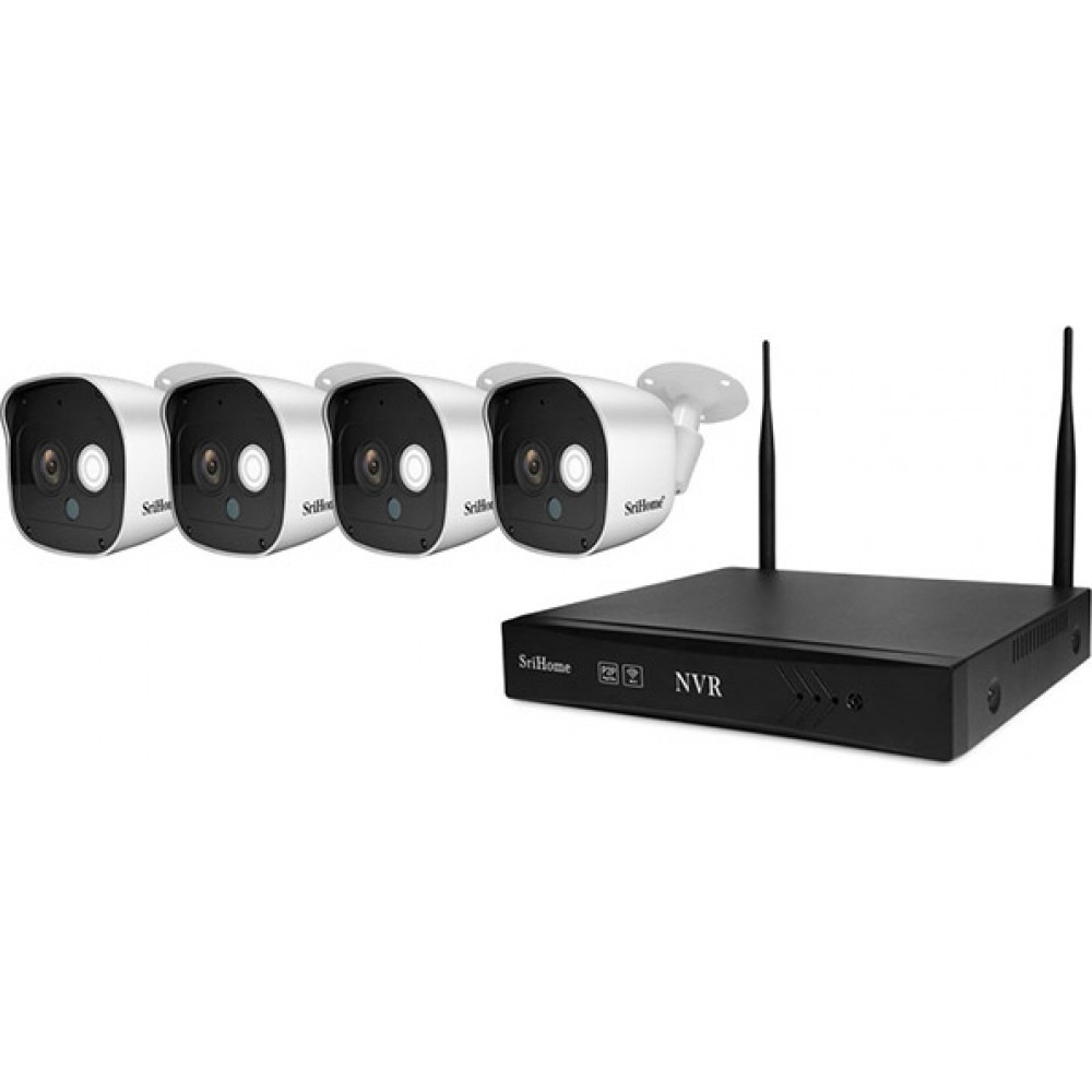 Sricam NVS-002 4-Channels NVR + 4X 1080P Wireless Waterproof