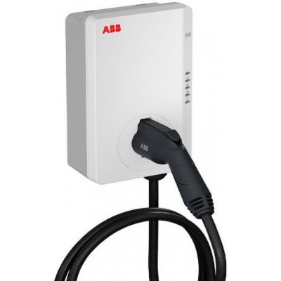 Επιτοίχιος Τριφασικός Σταθμός Φόρτισης AΒΒ Terra AC 22kW White