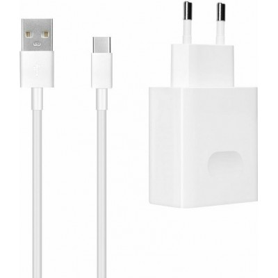 Huawei USB-C Cable & Wall Adapter Λευκό Super Charge 5Α (HW-050450E00)