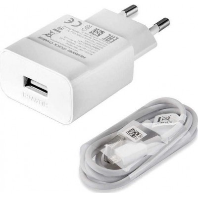  Huawei micro USB Cable & Wall Adapter 2A Λευκό (HW-059200EHQ) Retail