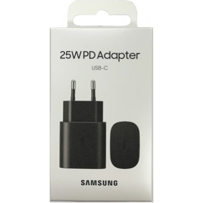 Samsung USB-C Wall Adapter Μαύρο (Fast Travel Charger 25W) Retail