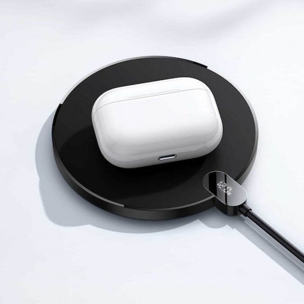 Baseus Digital LED Wireless Charger (Qi Pad) 15W Black (Gen 2)