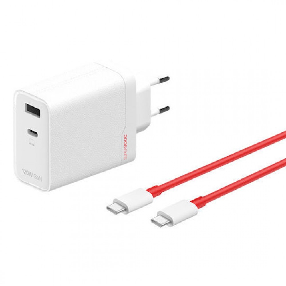 OnePlus SuperVooc 120W Dual Charger White