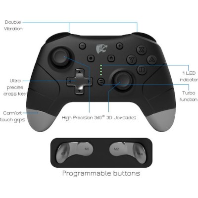 Roar RR-0014 Wireless Controller Android / PC / Switch Black