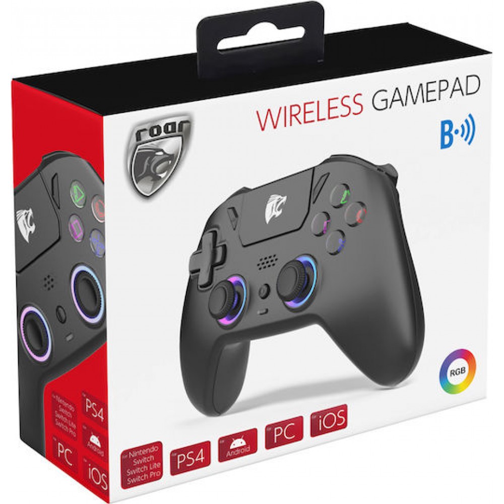 Roar RR-0023 Wireless Controller Android / PC / PS4 / Switch / iOS Black