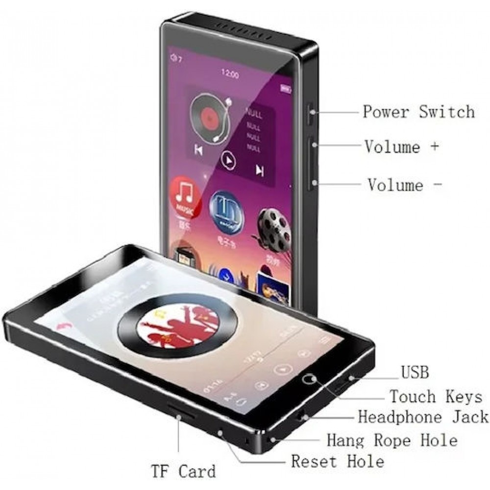 Ruizu H1 MP3 Player (32GB) Black	