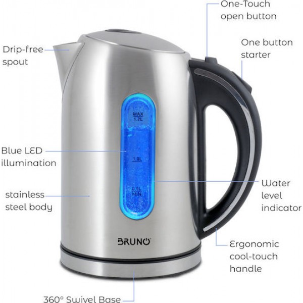 Bruno BRN-0028 Kettle 1.7lt 2200W Inox