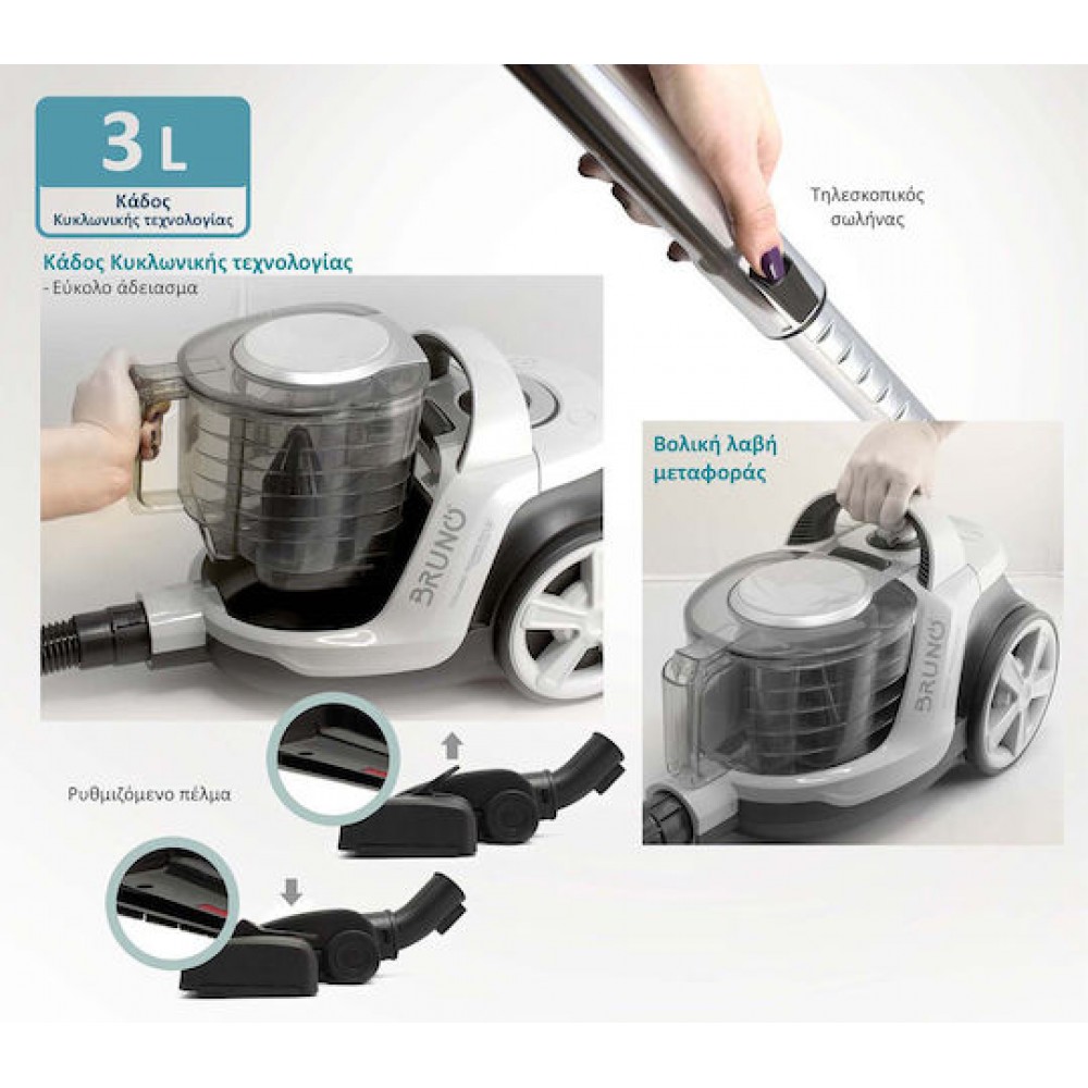 Bruno BRN-0137 Vacuum Cleaner 800W White