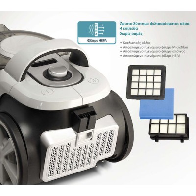 Bruno BRN-0137 Vacuum Cleaner 800W White