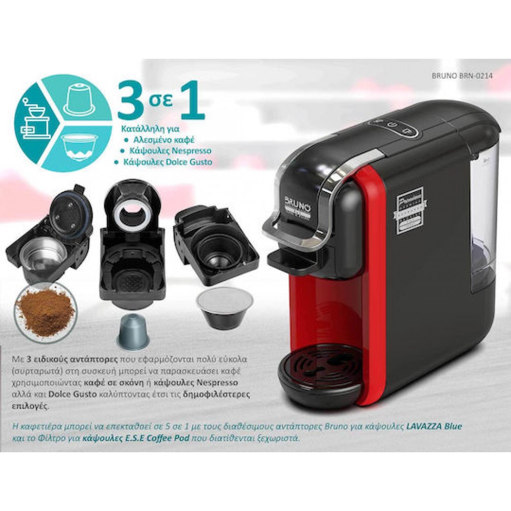 Bruno BRN-0214 Espresso 1450W Red
