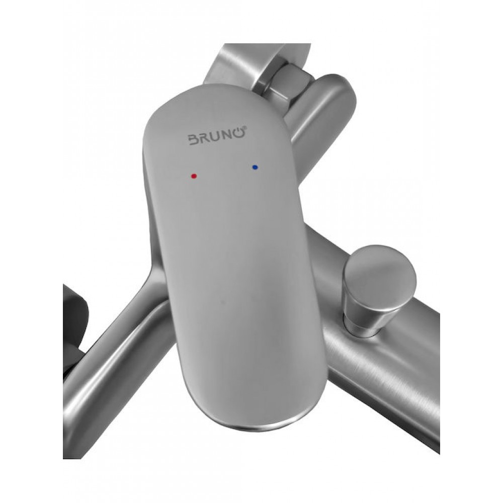 BRUNO M31570-235C Μπαταρία Τοίχου Μπάνιου Silver