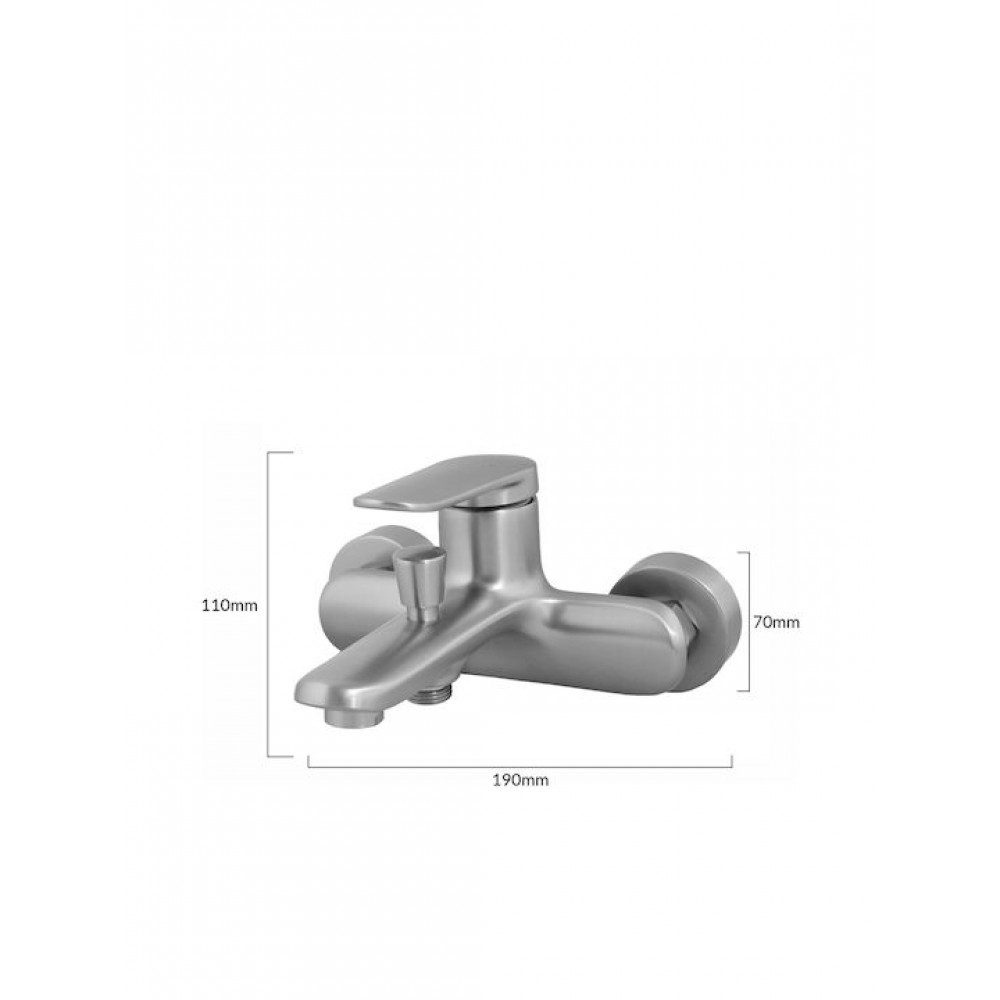 BRUNO M31570-235C Μπαταρία Τοίχου Μπάνιου Silver