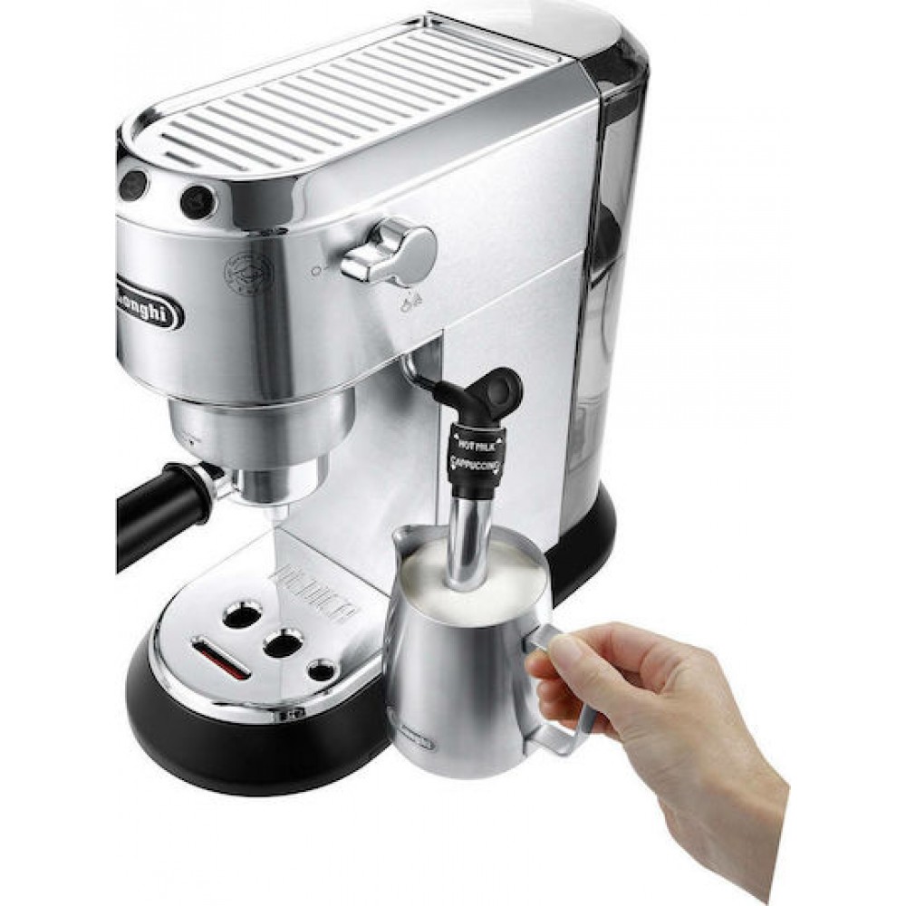 Delonghi Dedica Pump Black EC685.M Μηχανή Espresso 1300W Πίεσης 15bar Ασημί