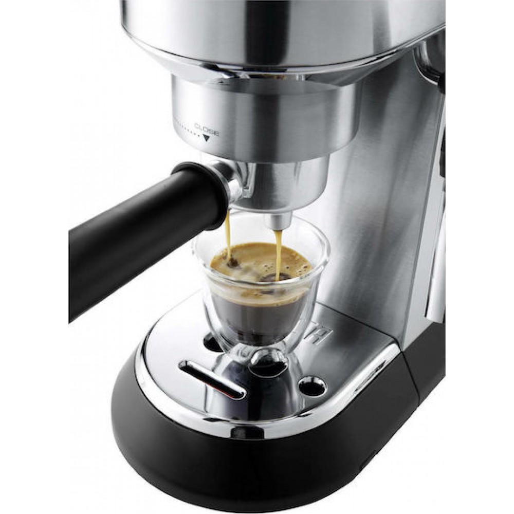 Delonghi Dedica Pump Black EC685.M Μηχανή Espresso 1300W Πίεσης 15bar Ασημί