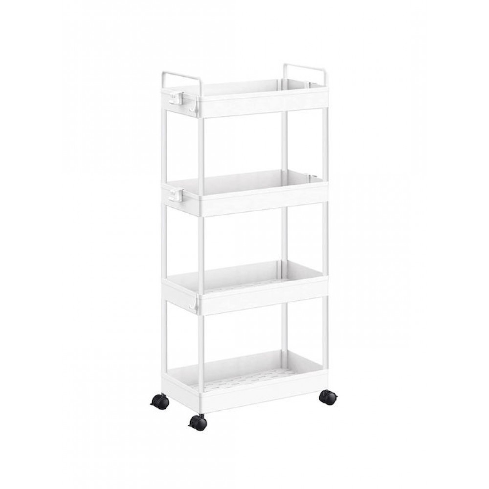 HOME USE HUH-0163 Τρόλεϊ Κουζίνας Πλαστικό White