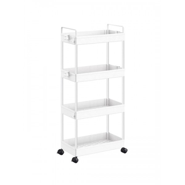 HOME USE HUH-0163 Τρόλεϊ Κουζίνας Πλαστικό White