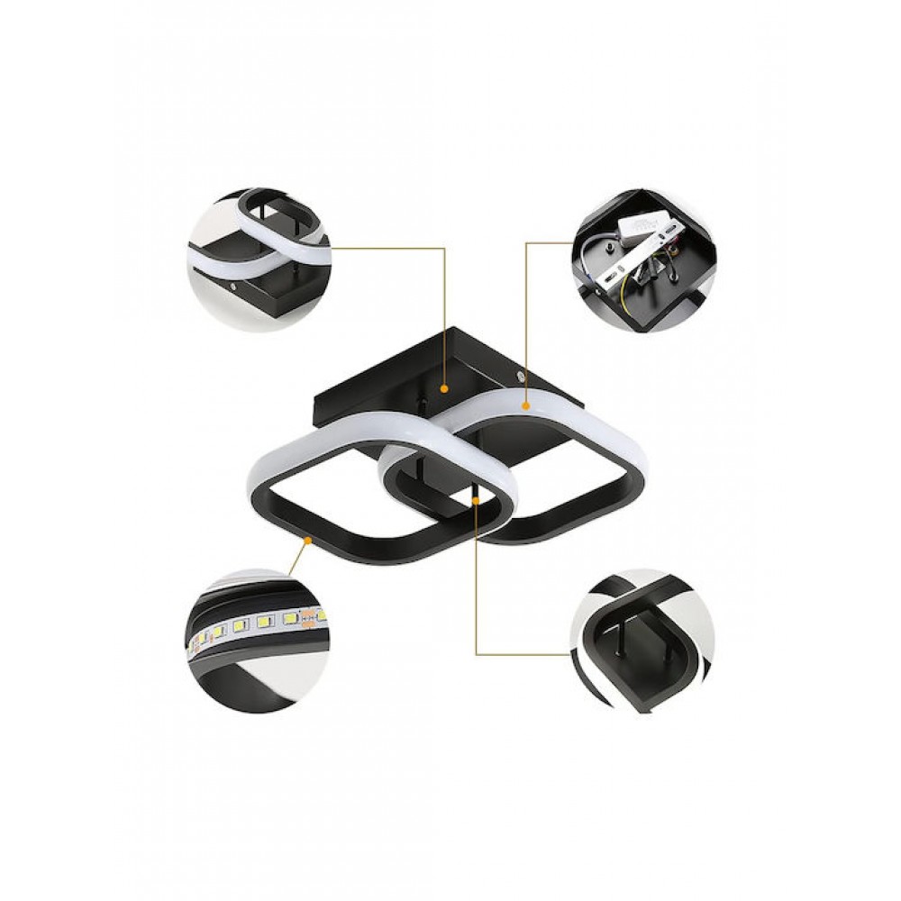 Powertech HLL-0079 Ceiling Lamp Black