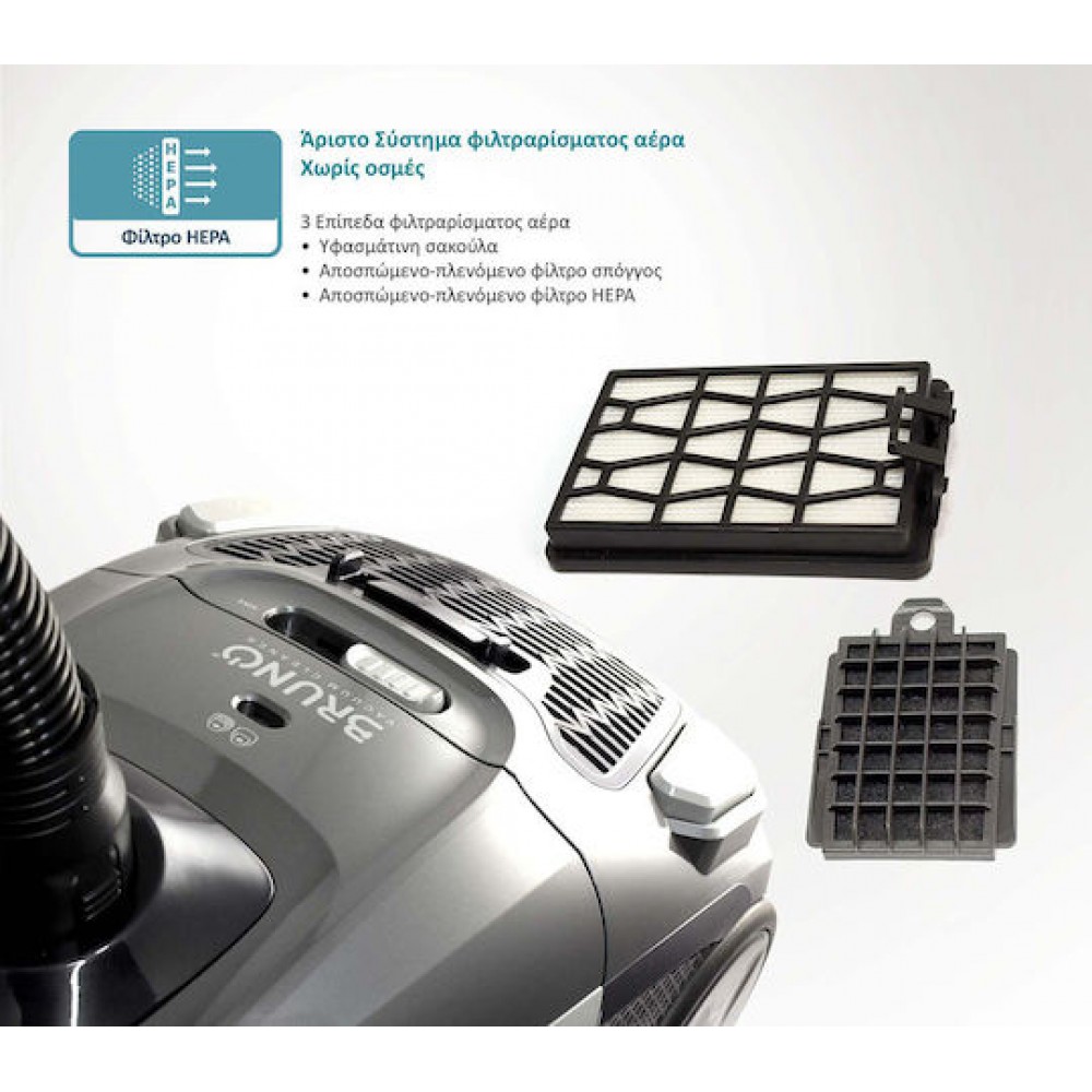 Bruno BRN-0136 Vacuum Cleaner 800W Gray