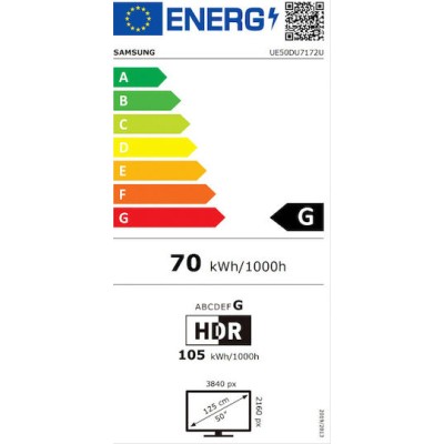 Samsung Smart Τηλεόραση LED 4K UHD UE43DU7172UXXH HDR 43" (2024)