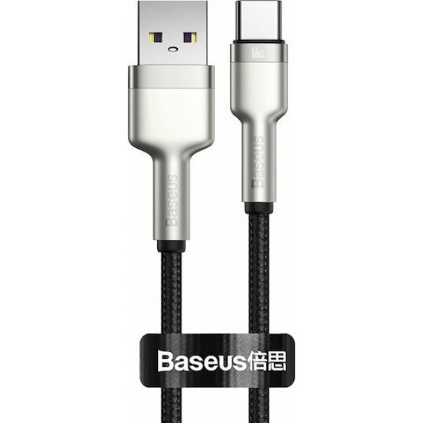 Baseus Braided USB 2.0 Cable USB-A male - USB-C Female Black/Silver 25cm (CAKF000001)