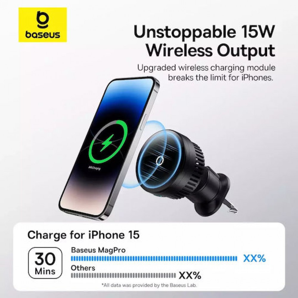Baseus C0121-00 MagPro Wireless Car Charger 15W Black