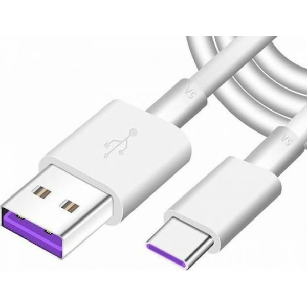Huawei AP71 USB 2.0 Cable USB-C male - USB-A male Λευκό 1m Bulk