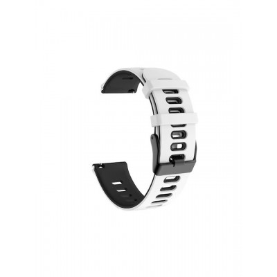 Dual Color Λουράκι Σιλικόνης Black/ White (Xiaomi Redmi Watch 5 Active, Xiaomi Redmi Watch 5 Lite)