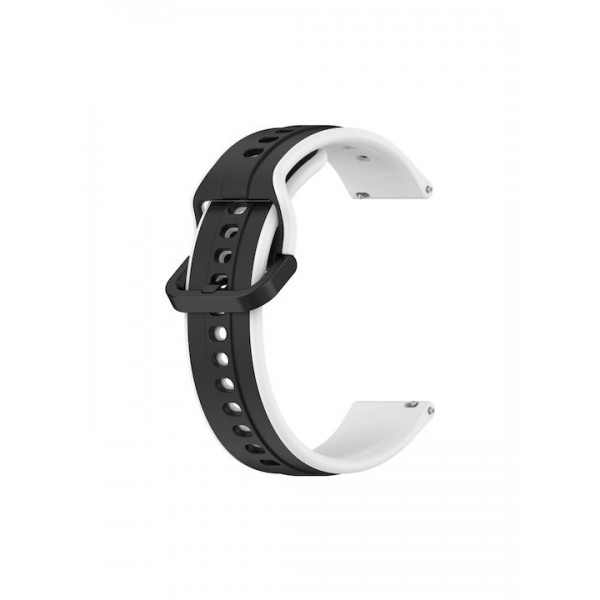 Dual Color Λουράκι Σιλικόνης Black/ White (Xiaomi Redmi Watch 5 Active, Xiaomi Redmi Watch 5 Lite)