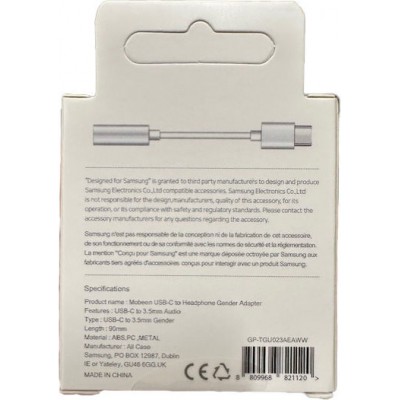 Samsung Adapter USB-C - 3.5mm White (GP-TGU023AEAWW)