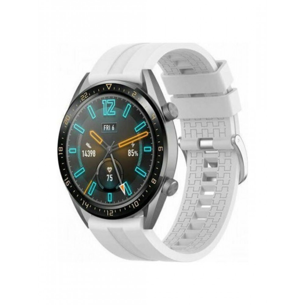   Λουράκι Σιλικόνης White (Huawei Watch GT/GT Pro 2/3/4/5 / Ultimate 46mm)