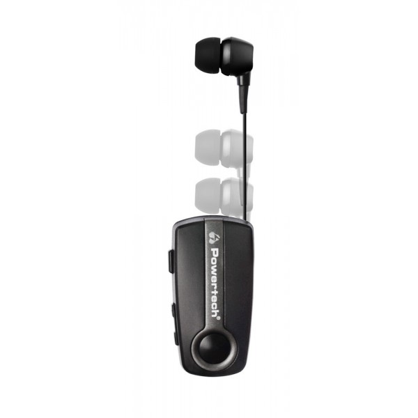 Powertech PT-998 Klipp 2 In-ear Bluetooth Handsfree Gray