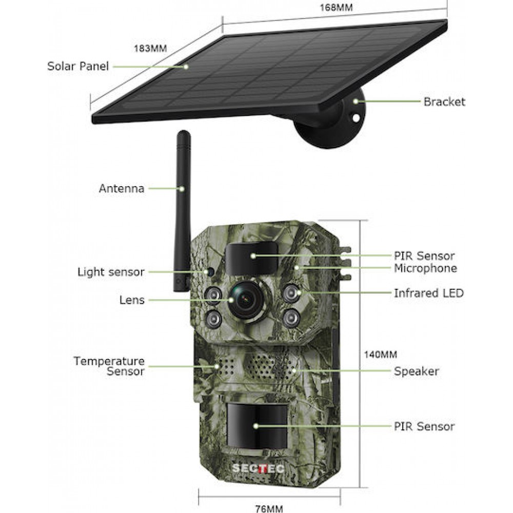 Sectec ST-HC809 4G IP Camera Black