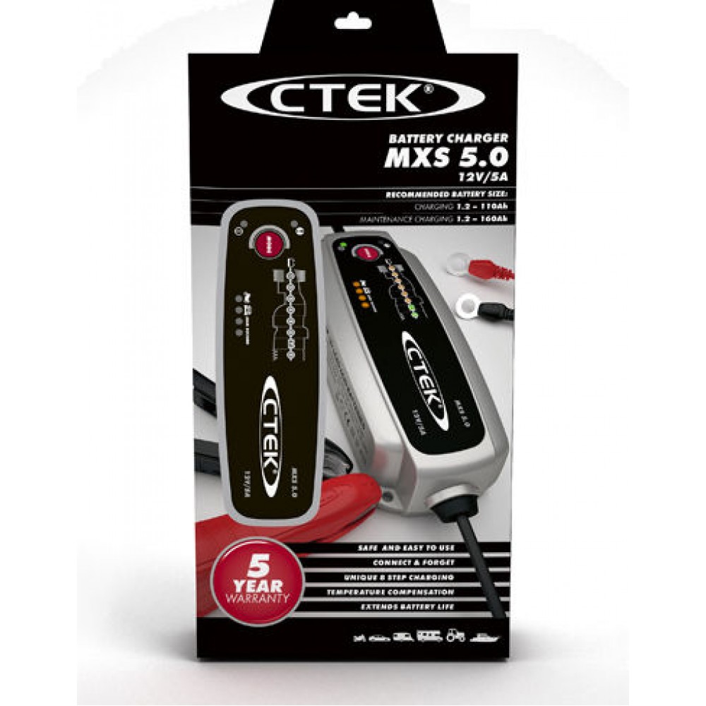 CTEK MXS 5.0 Battery Charger Black