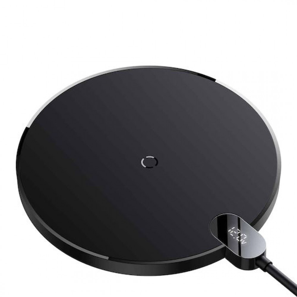 Baseus Digital LED Wireless Charger (Qi Pad) 15W Black (Gen 2)