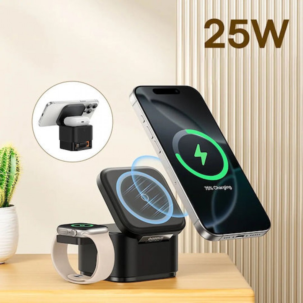 Baseus MagPro 3in1 Wireless Charger 25W Black